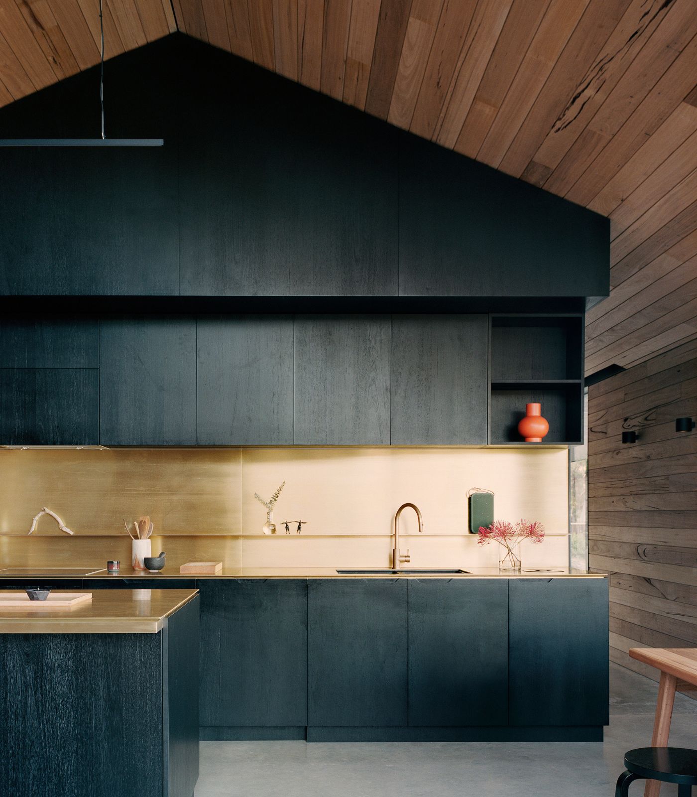 Ben Shields Dreamer Sustainable Architecture Black Kitchen